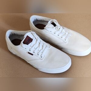 Vans White Minimalist Skate Sneakers Womens Sz 9